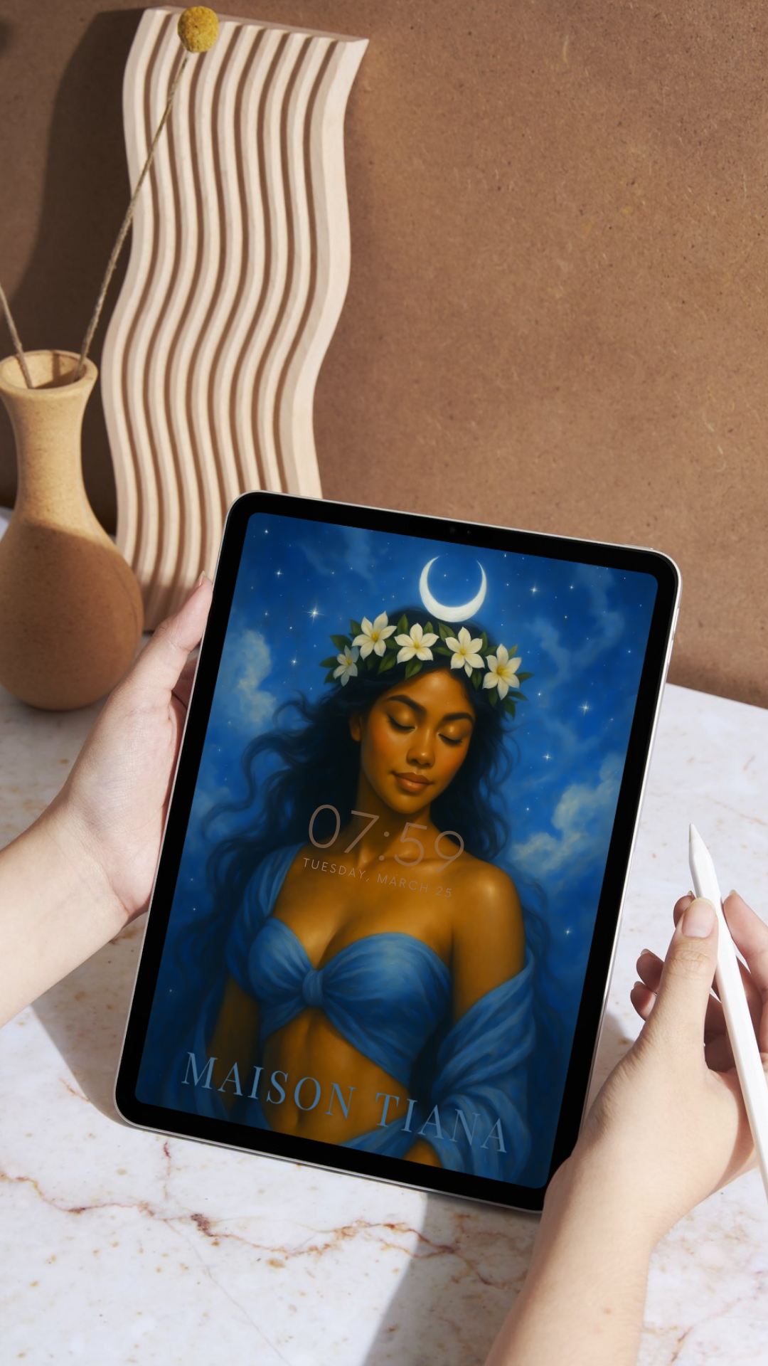 Transformez votre tablette en talisman de douceur céleste.