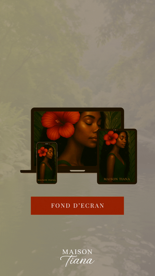 Fond d’écran digital Muse de Terre — création premium Maison Tiana, disponible pour téléphone, tablette et ordinateur.