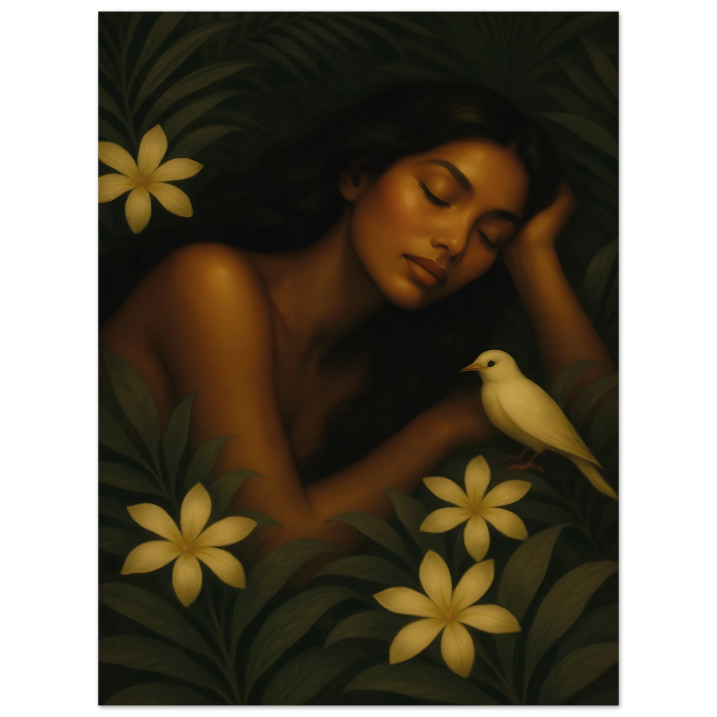 Affiche fine art « Repos Sacré » en format vertical, impression artistique premium.